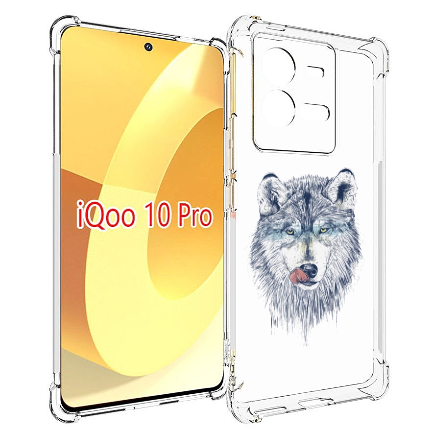 

Чехол MyPads голодгый волк для Vivo iQOO 10 Pro, Прозрачный, Tocco