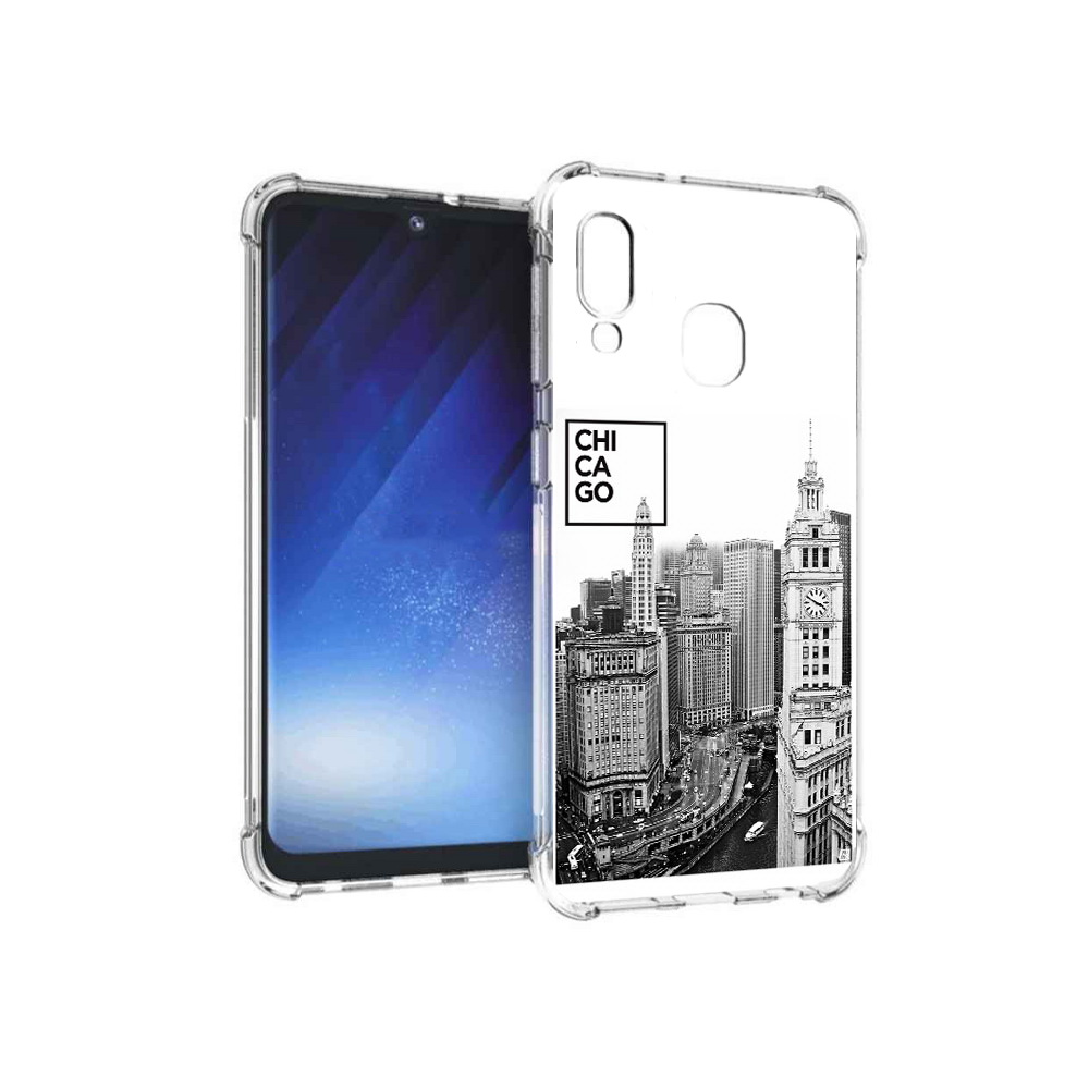 

Чехол MyPads Tocco для Samsung Galaxy A20e черно белый чикаго (PT133424.505.689), Прозрачный, Tocco