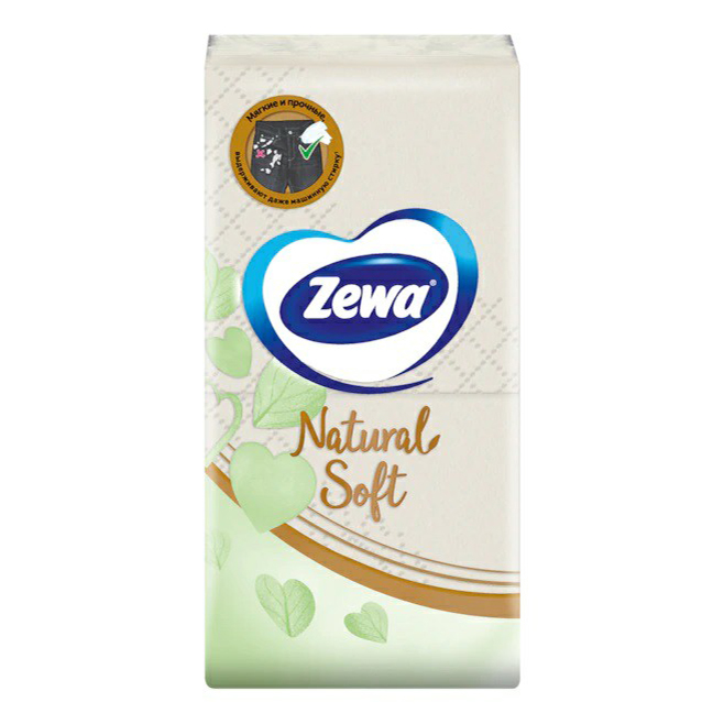 

Носовые платочки Zewa Natural Soft 10 шт