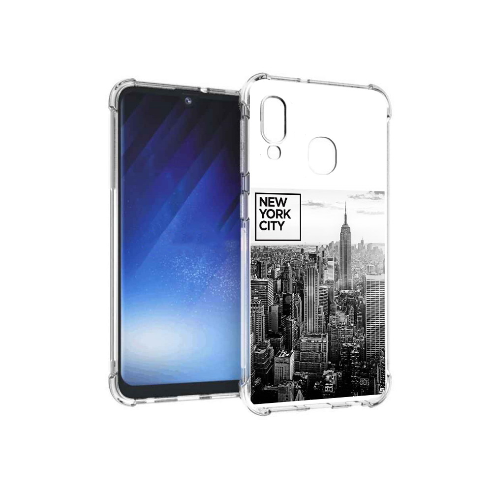 

Чехол MyPads Tocco для Samsung Galaxy A20e черно белый ньюерк (PT133424.505.686), Прозрачный, Tocco