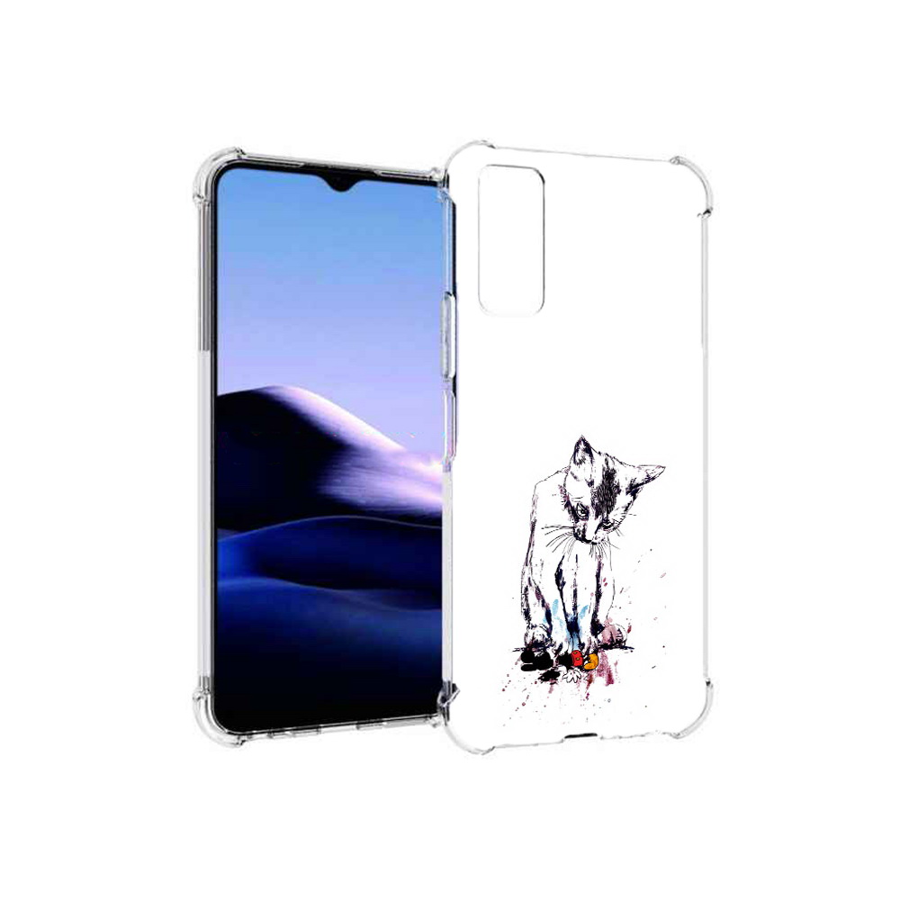 

Чехол MyPads Tocco для Vivo Y20 кот и микки (PT154038.379.399), Прозрачный, Tocco