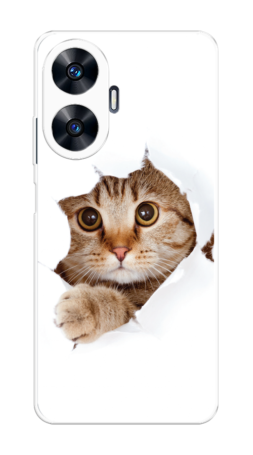

Чехол на Realme C55 "Кот и бумага", Белый;коричневый, 2513850-1