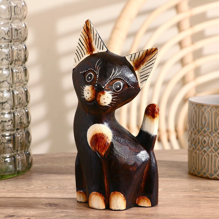

Сувенир дерево "Коричневая кошечка" 5х9х20 см