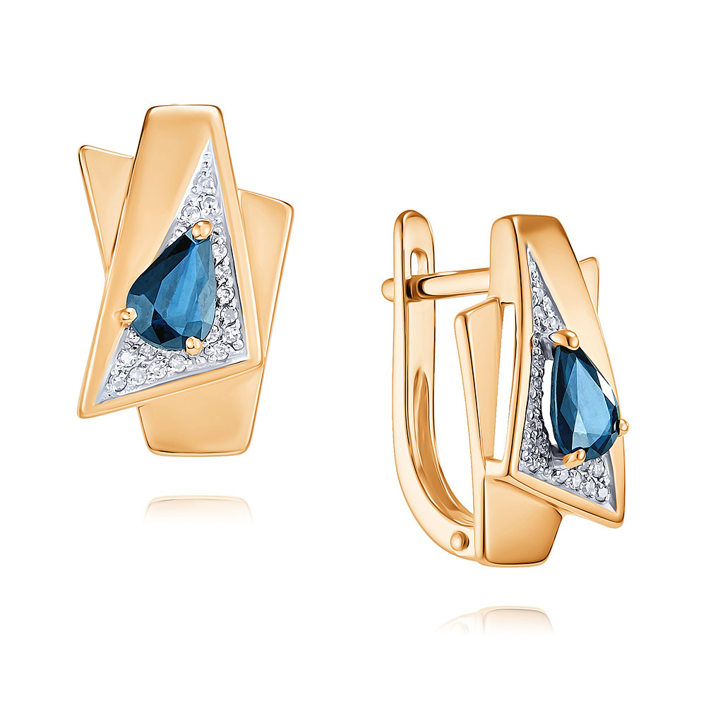 

Серьги из красного золота с сапфиром/бриллиантом ADAMAS 24039886/01-А50ДЧ-432, 24039886/01-А50ДЧ-432