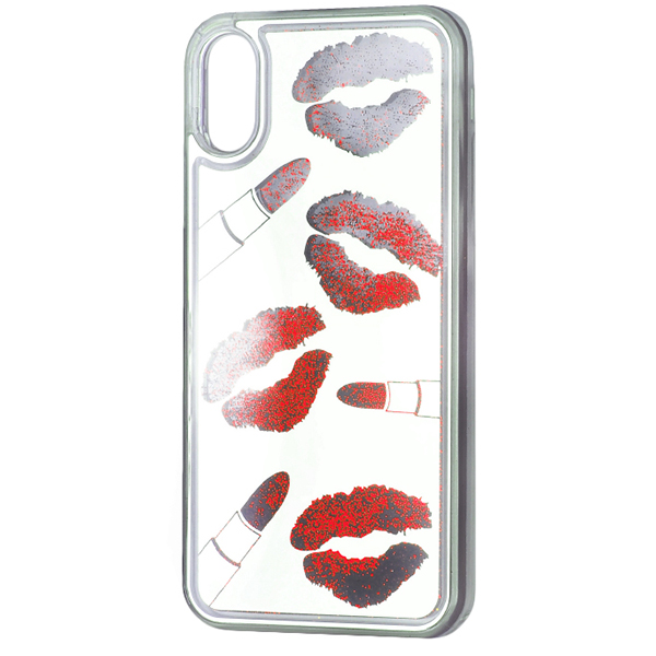 фото Чехол brando 3d lims beauty series для iphone x/xs прозрачный red lips (стиль 1)