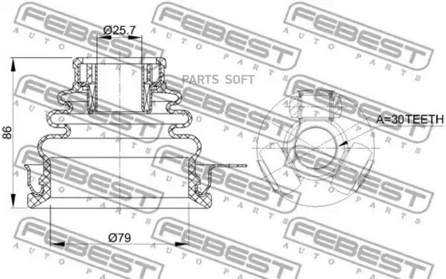 

FEBEST ШРУС внутр.RENAULT LOGAN 2005-2013 FEBEST 2411-LOGLH