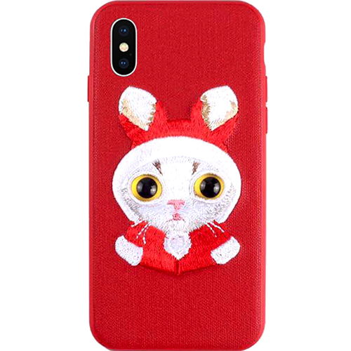 

Чехол Mutural Design Lovely Pet для iPhone X красный