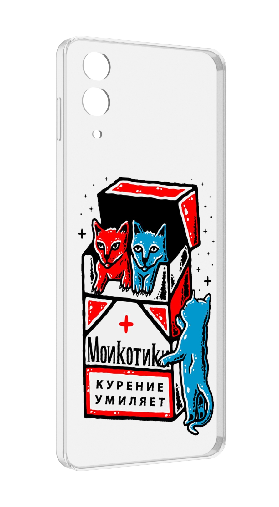 

Чехол MyPads красно-синие-коты для Samsung Galaxy Z Flip 4 (SM-F721), Прозрачный, Tocco