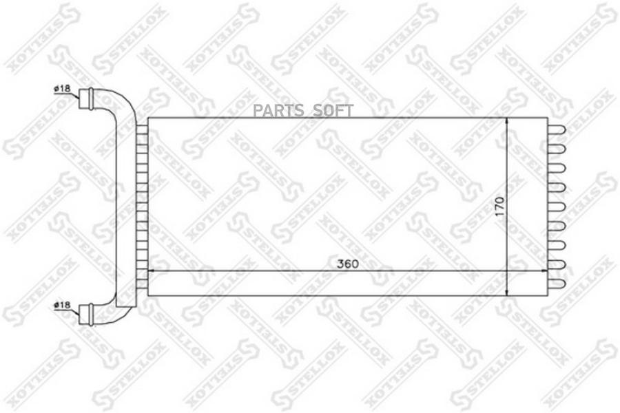 

Радиатор отопителя Stellox 1035201SX