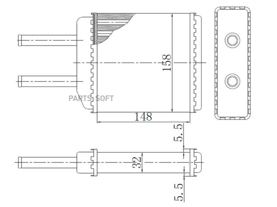 

Радиатор отопителя Stellox 1035050SX