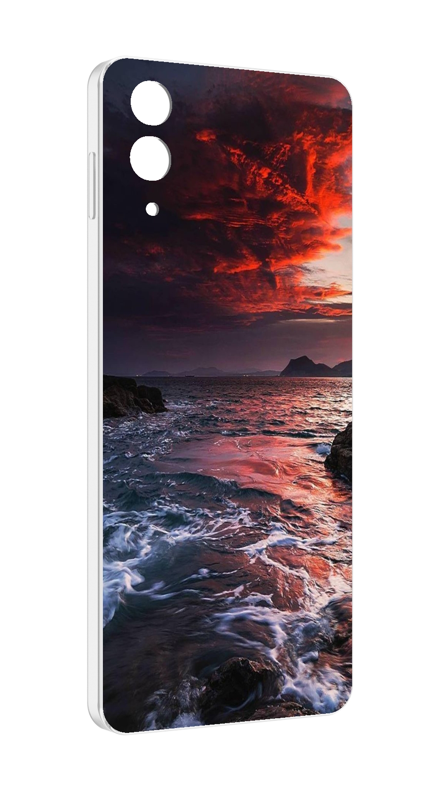 

Чехол MyPads красивый залив для Samsung Galaxy Z Flip 4 (SM-F721), Прозрачный, Tocco