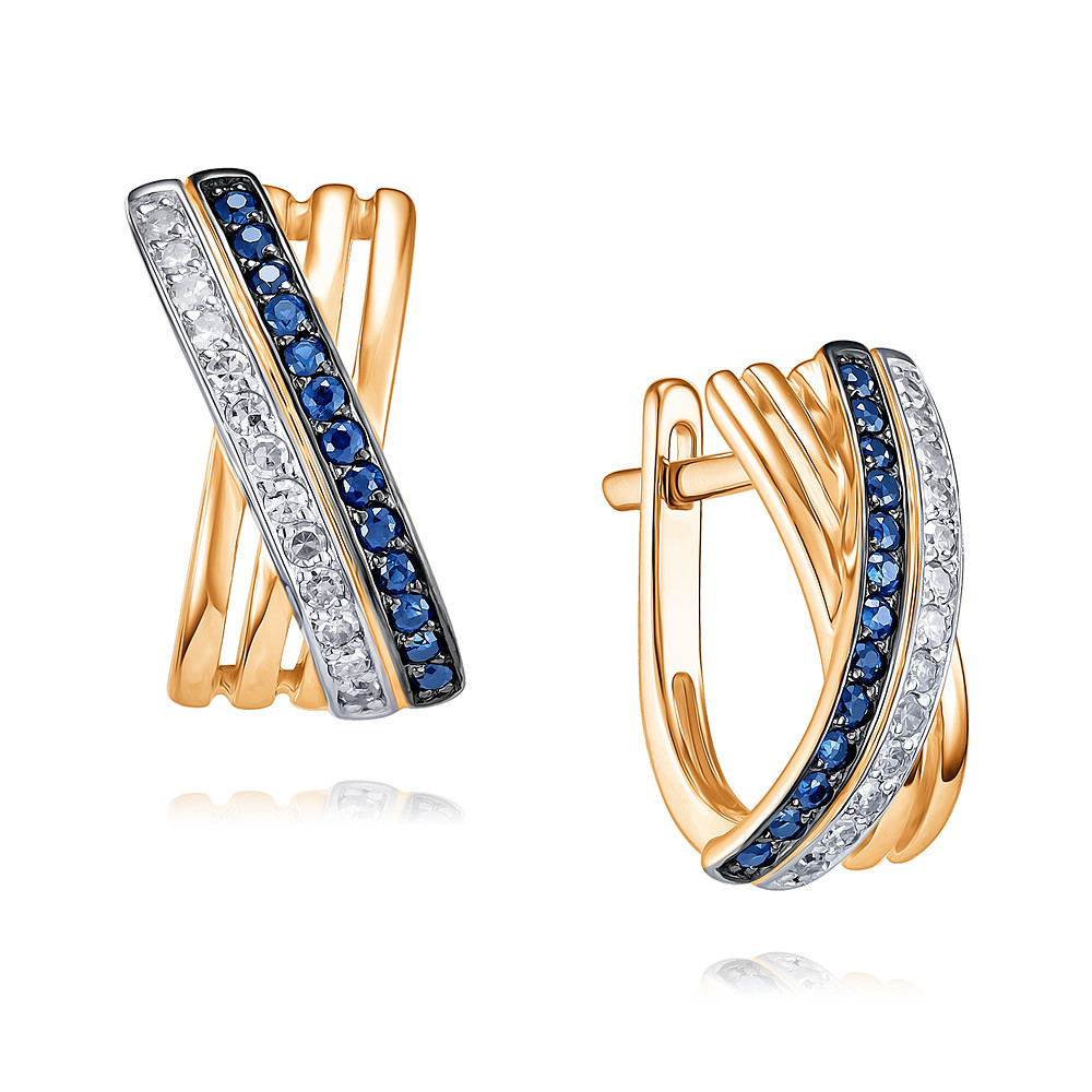 

Серьги из красного золота с сапфиром/бриллиантом ADAMAS 24039884/01-А50ДЧ-432, 24039884/01-А50ДЧ-432
