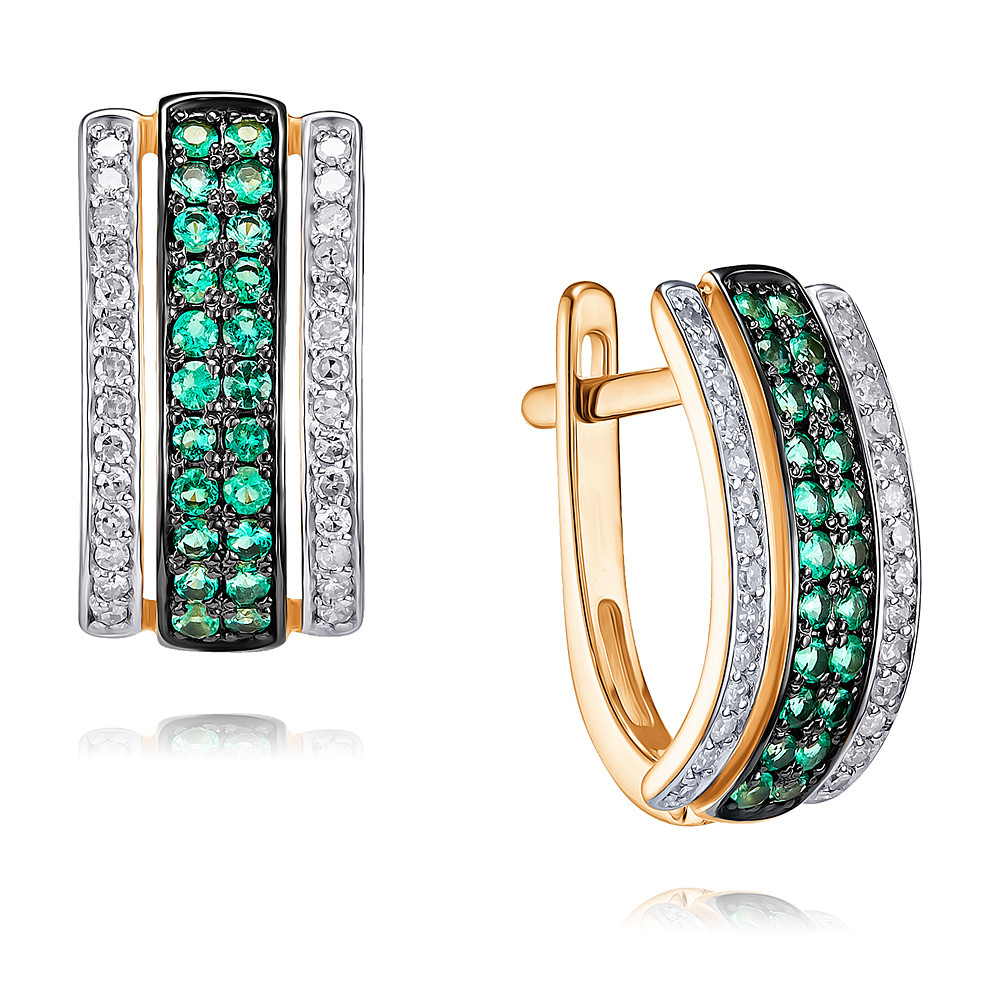 

Серьги из красного золота с изумрудом/бриллиантом ADAMAS 24039897/01-А50Д-433, 24039897/01-А50Д-433