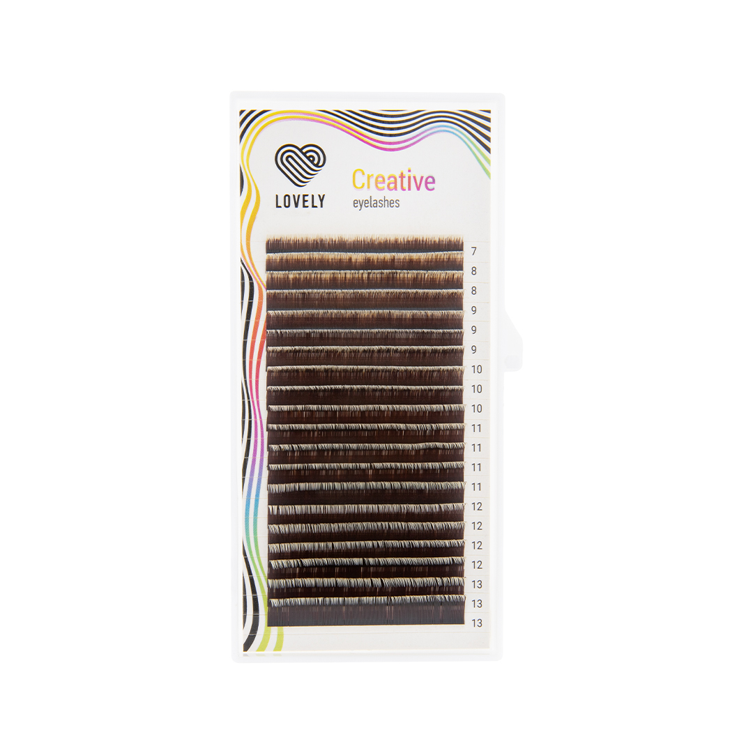 

Ресницы двухцветные "Latte" Lovely - 20 линий - MIX (C 0.07 7-13mm)
