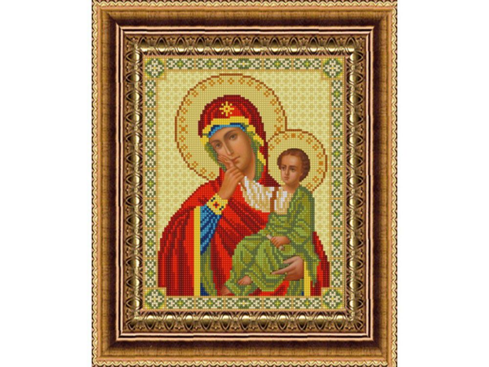 фото Рисунок на ткани «богородица отрада и утешение» конёк