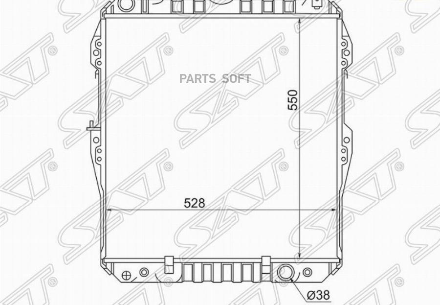 Радиатор Toyota Surf/Hilux/4-Runner 1kz-Te 3.0 93-95 Медн. Sat арт. TY0013-1KZ-2R