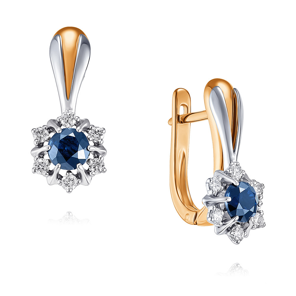 

Серьги из красного золота с сапфиром/бриллиантом ADAMAS 24039894/01-А50ДЧ-432, 24039894/01-А50ДЧ-432
