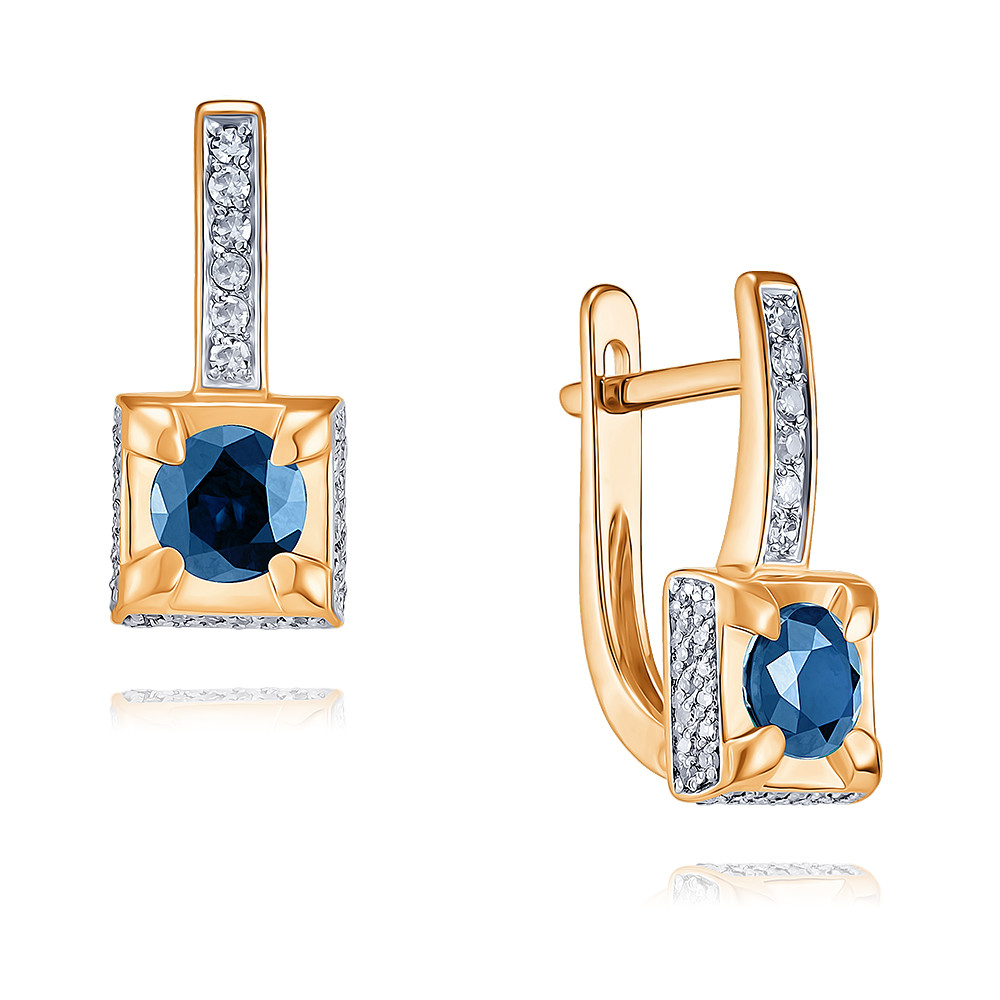 

Серьги из красного золота с сапфиром/бриллиантом ADAMAS 24039892/01-А50ДЧ-432, 24039892/01-А50ДЧ-432