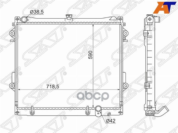 

Радиатор Toyota Land Cruiser 200/Lexus Lx570 2uz-Fe/1/3ur 07- Sat арт. TY0009-200