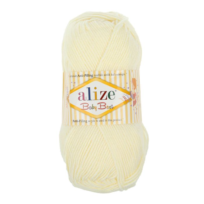 

Пряжа ALIZE Baby Best, 240 мх100 г, 62 молочная, Бежевый