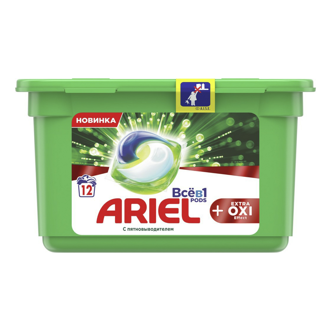 фото Капсулы для стирки ariel extra oxi effect 27,3 г х 12 шт