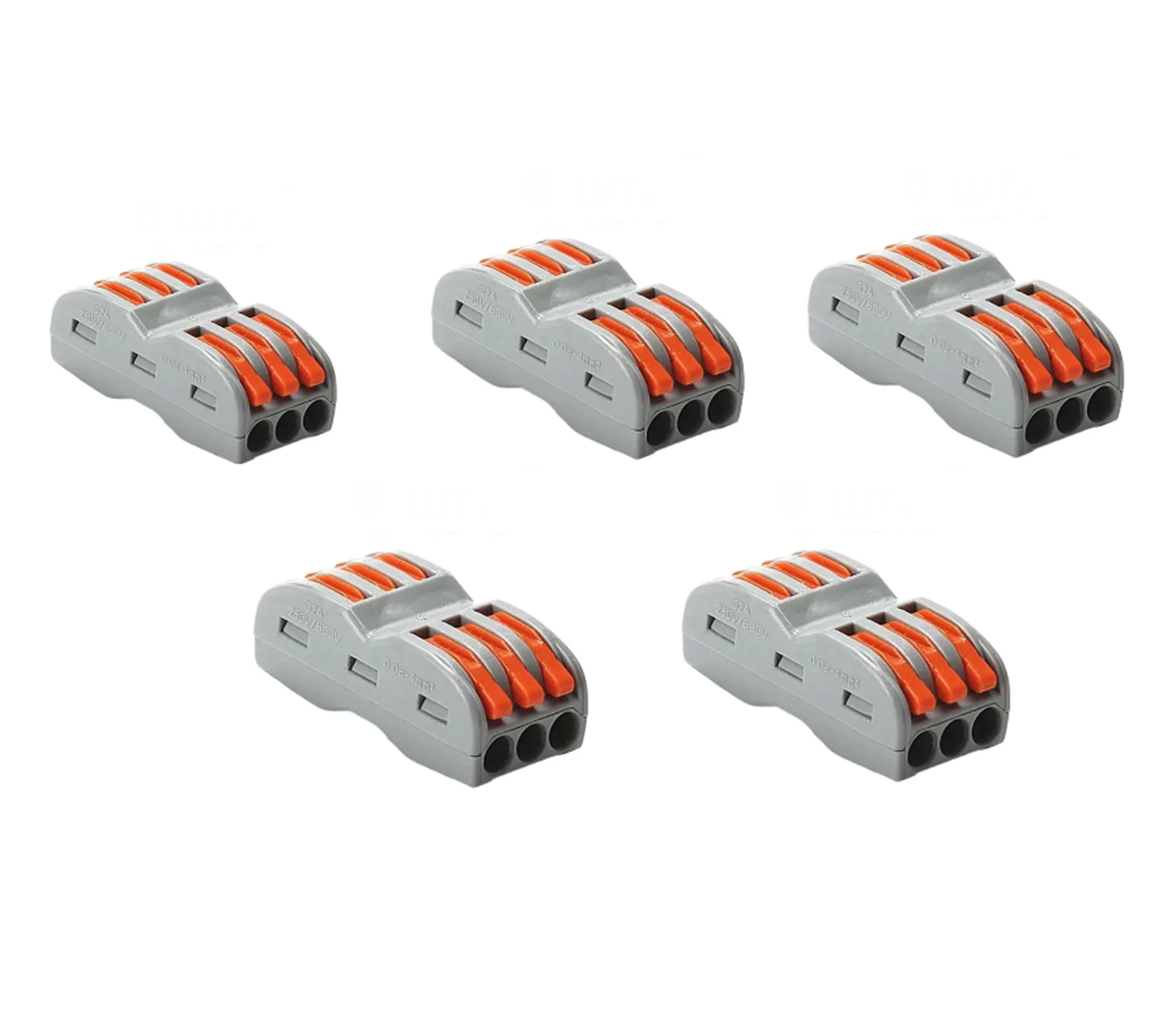 

Клемма быстрозажимная, RST-333, набор 5шт, 3+3