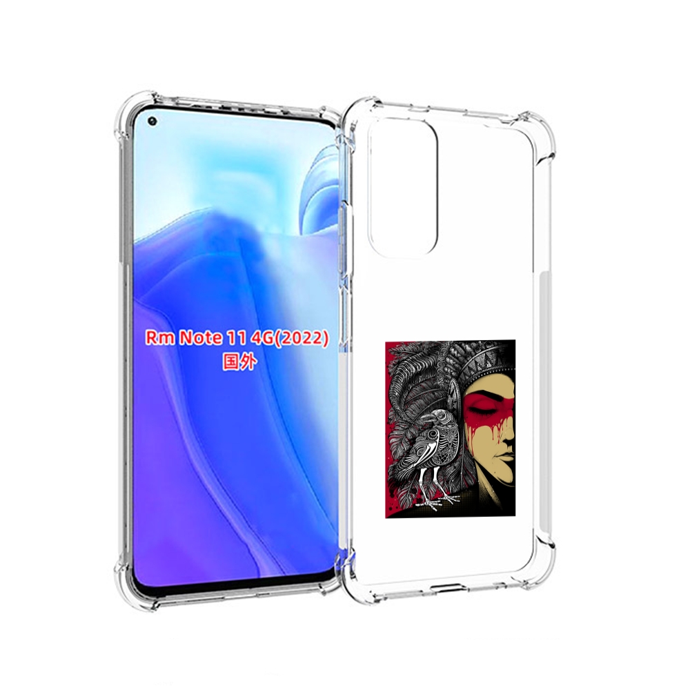 

Чехол MyPads девушка с вороном в абстракции для Xiaomi Redmi Note 11 4G ( Глобальная ве, Tocco