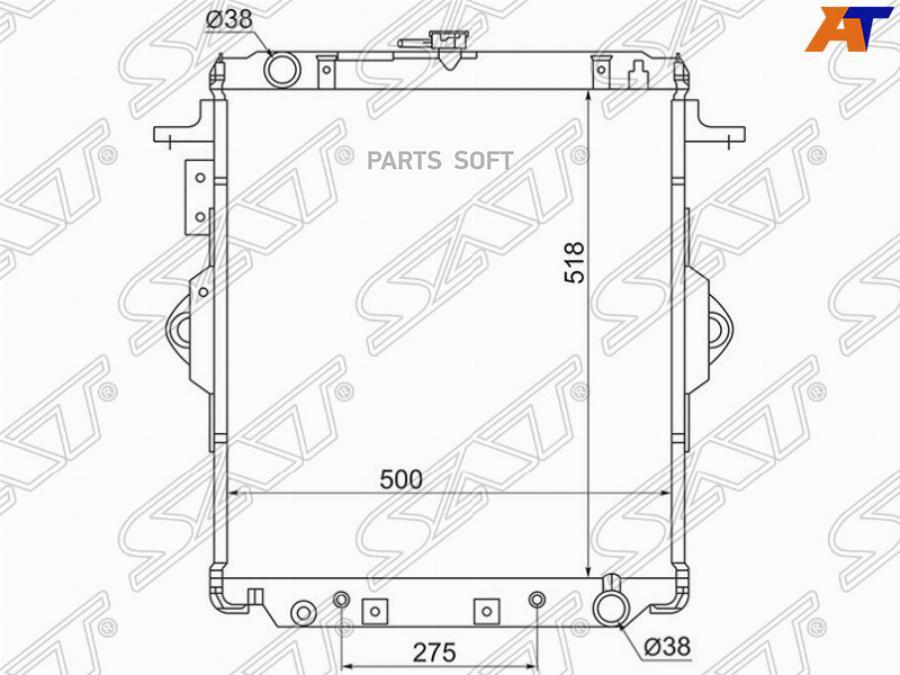 Радиатор Toyota Land Cruiser 70 1hz 90- Sat арт. TY0008-HZJ76