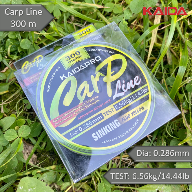 Леска тонущая монофильная карповая KAIDA Carp Line 300м 0.286mm