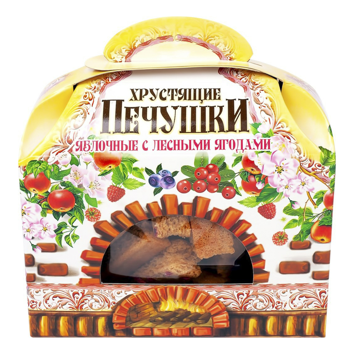 фото Печенье русские традиции хрустящие печенюшки яблочные с лесными ягодами 50 г