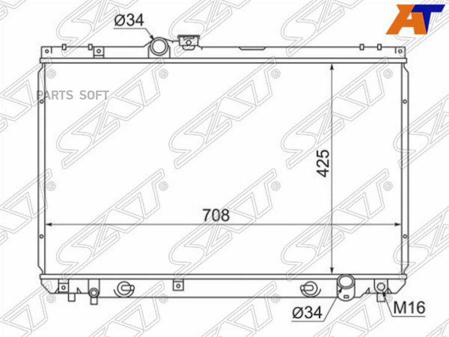 

Радиатор Toyota Crown #Zs15# 95-01/Crown Jzs170 1g/1jz 99-07/ Progres 1/2jz-Ge 98-01 Sat а