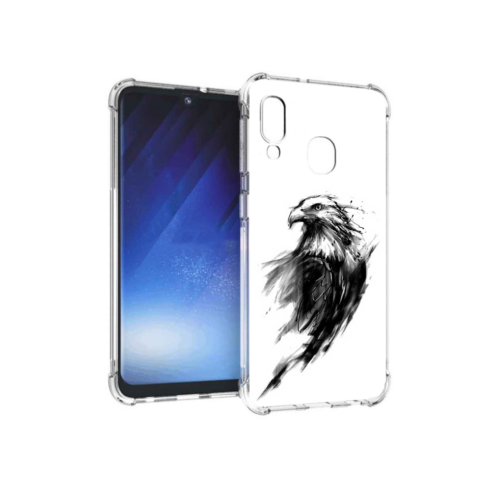 

Чехол MyPads Tocco для Samsung Galaxy A20e чб птица (PT133424.505.670), Прозрачный, Tocco