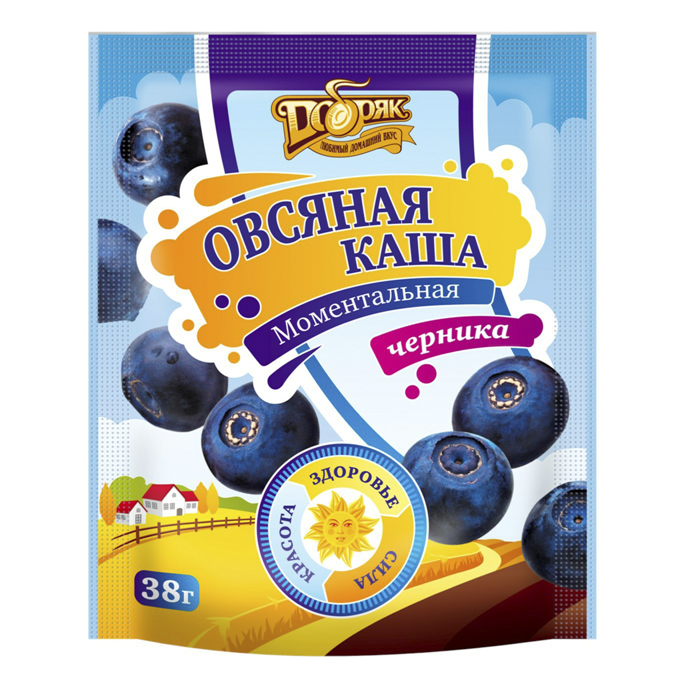 

Каша Добряк с черникой 38 г
