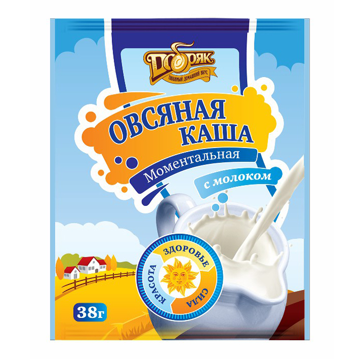 

Каша Добряк с молоком 38 г