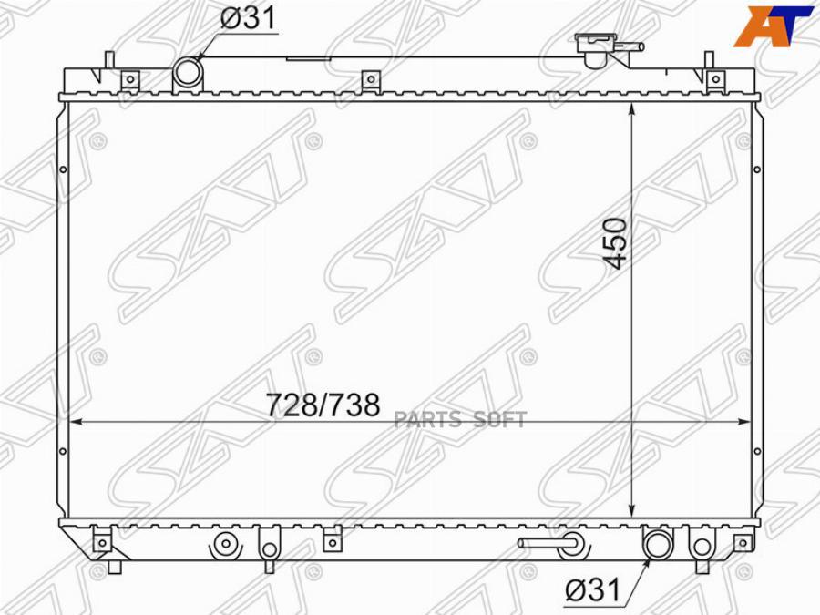 

Радиатор Toyota Harrier 5s-Fe 97-03 Sat арт. TY0003-SXU10