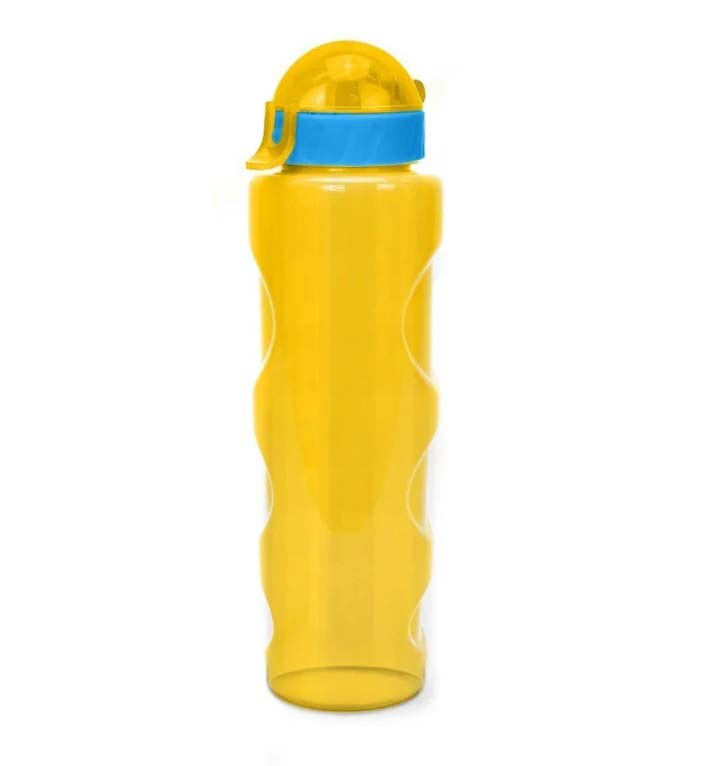 фото Кк0161 бутылка для воды "lifestyle" со шнурком, 700 ml., anatomic, прозрачно/желтый nobrand