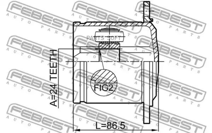 

FEBEST ШРУС внутр. AUDI Q5 2009-2012 FEBEST 1711-Q5LH