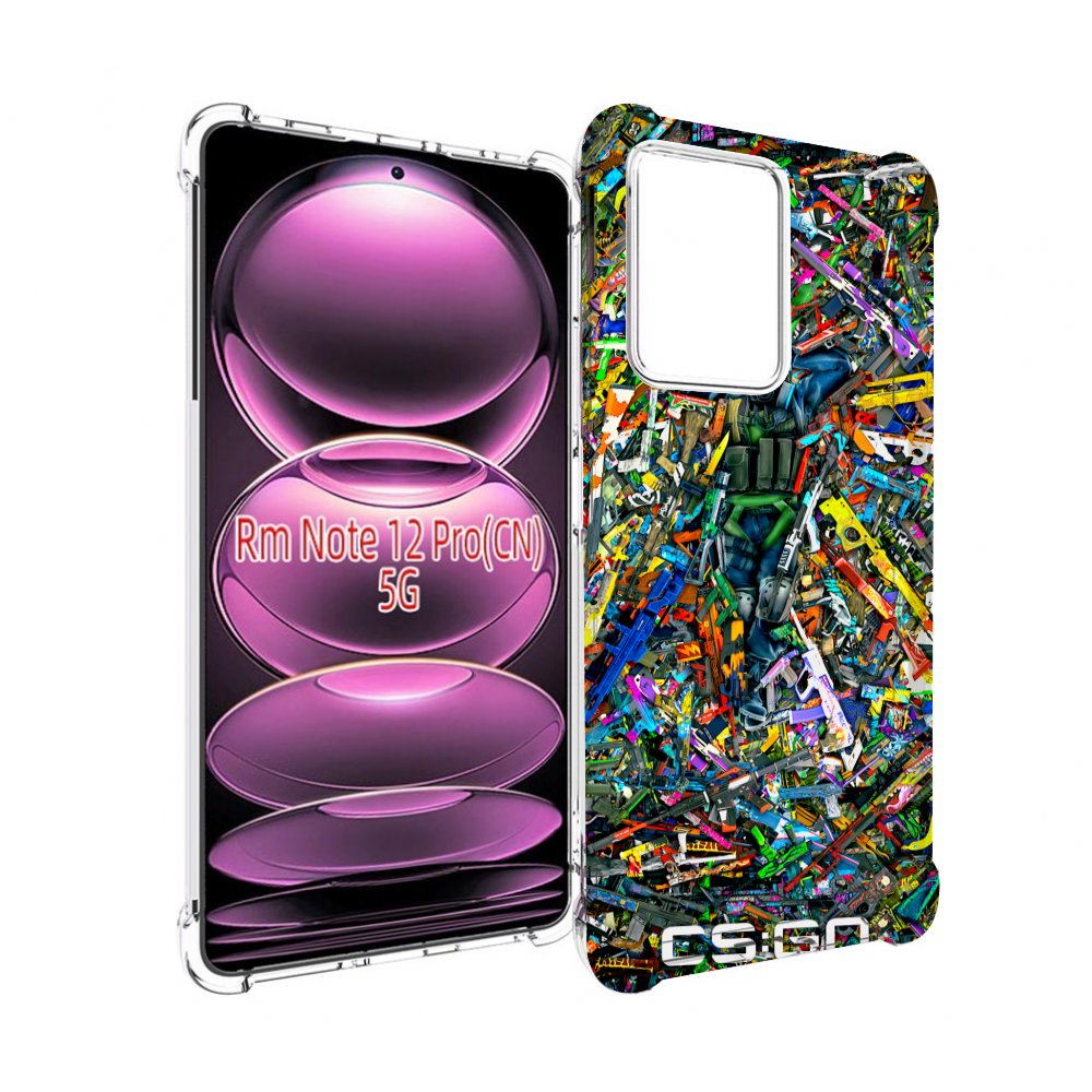 

Чехол MyPads CS GO guns skins мужской для Xiaomi Redmi Note 12 Pro, Прозрачный, Tocco