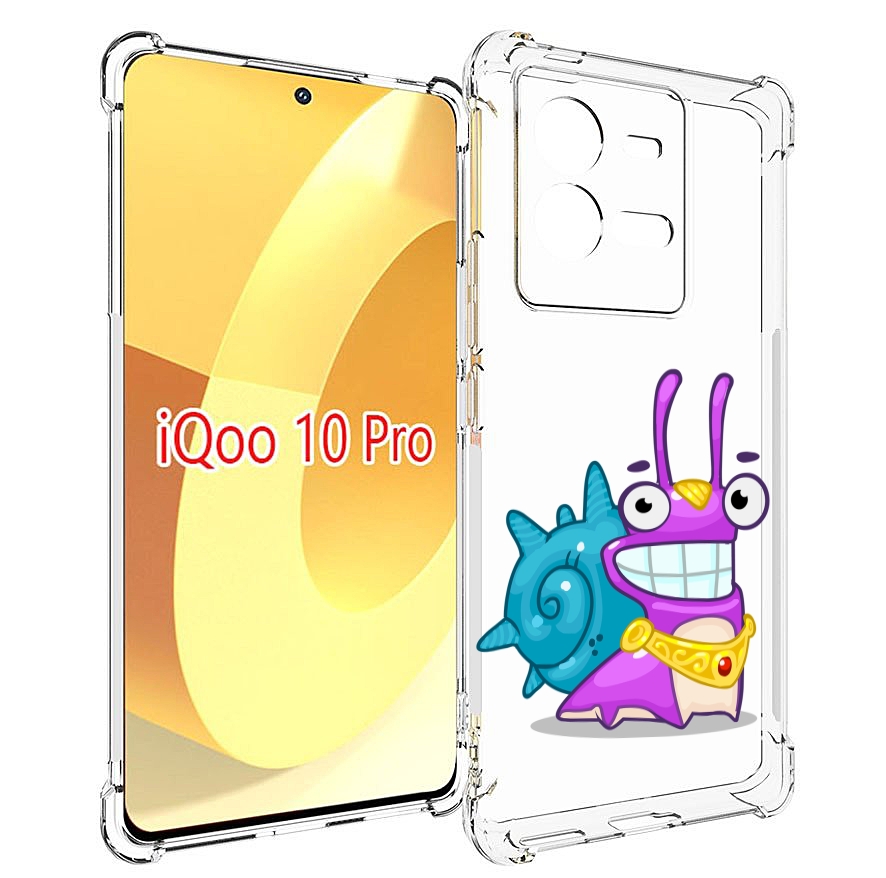 

Чехол MyPads улитка-принц для Vivo iQOO 10 Pro, Прозрачный, Tocco