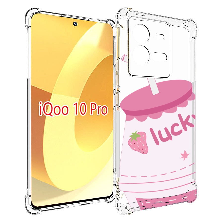 

Чехол MyPads удачный-напиток для Vivo iQOO 10 Pro, Прозрачный, Tocco