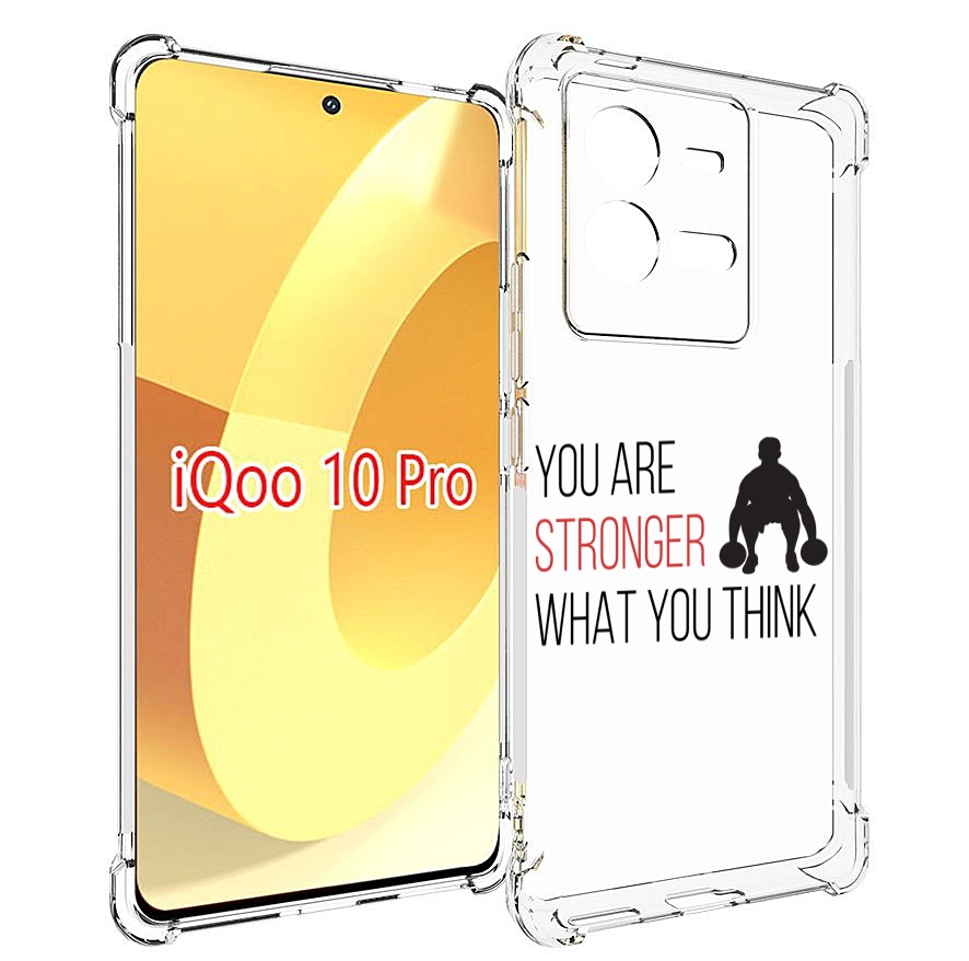 

Чехол MyPads ты-сильнее-чем-думаешь для Vivo iQOO 10 Pro, Прозрачный, Tocco
