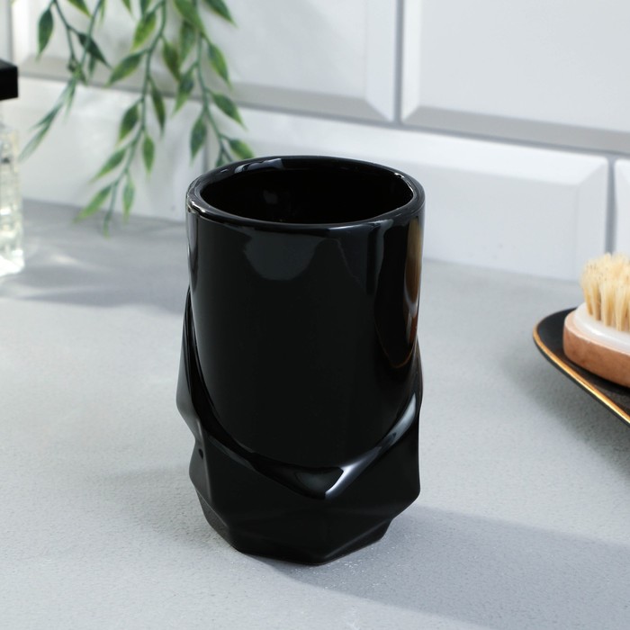 

Стакан для зубных щеток "Black", 11 х 7,5 см