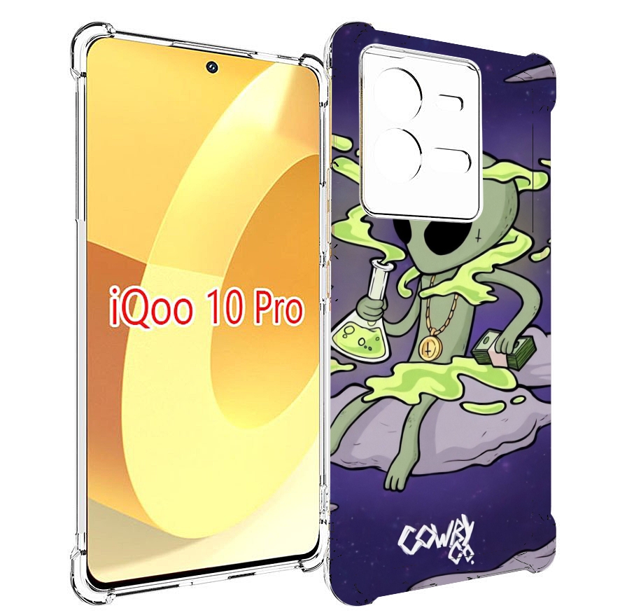 

Чехол MyPads токсичный инопланетянин для Vivo iQOO 10 Pro, Прозрачный, Tocco