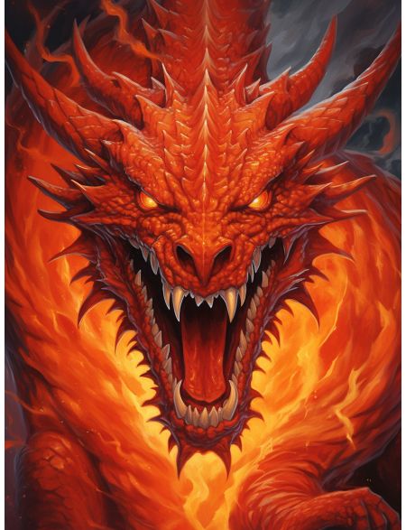 

Алмазная мозаика на подрамнике Дракон, 90x70 см, 50 цветов, 67471, ПРА-468