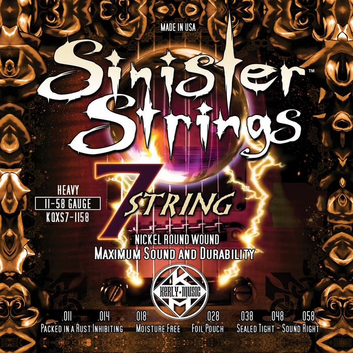 фото Струны kerly music kqxs7-1158 sinister 7 strings nickel plated steel tempered