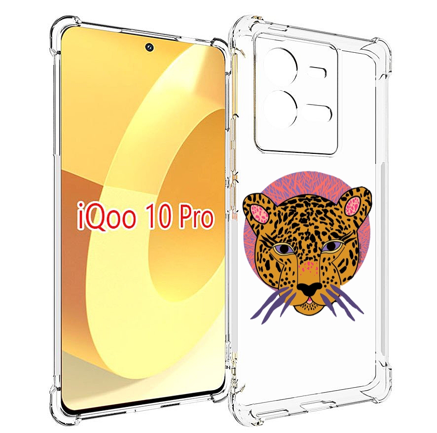 

Чехол MyPads тигр-в-кругу для Vivo iQOO 10 Pro, Прозрачный, Tocco