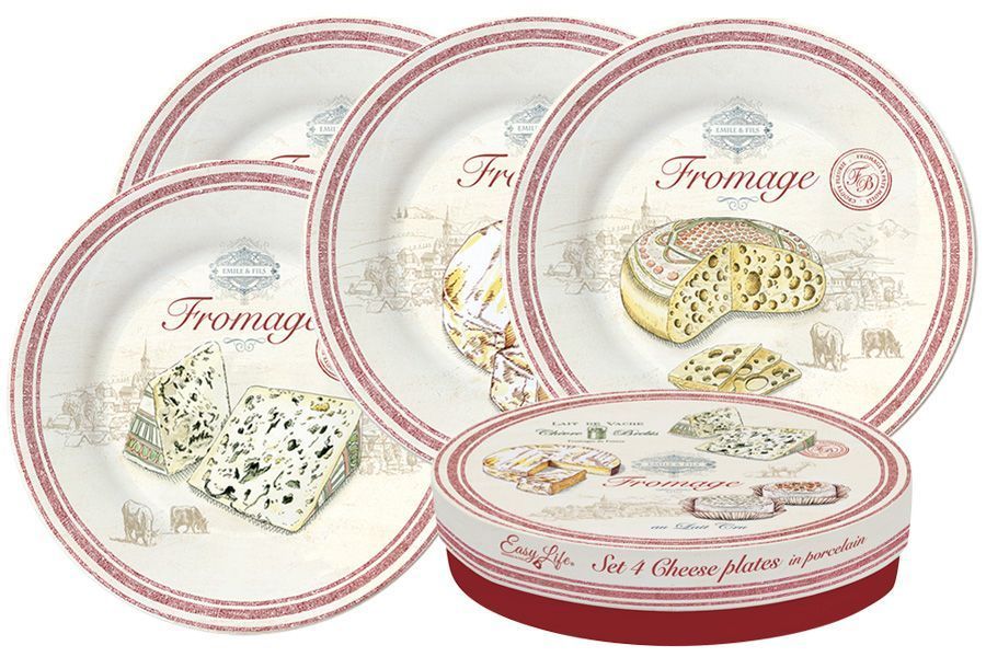 фото Набор тарелок easy life (r2s) fromage, 19 см, 4 шт, в подарочной упаковке el-0463_frma