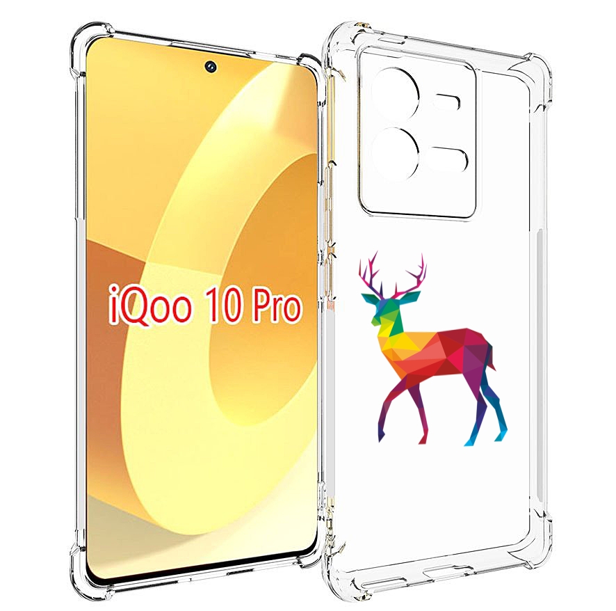 

Чехол MyPads геометрический олень для Vivo iQOO 10 Pro, Прозрачный, Tocco