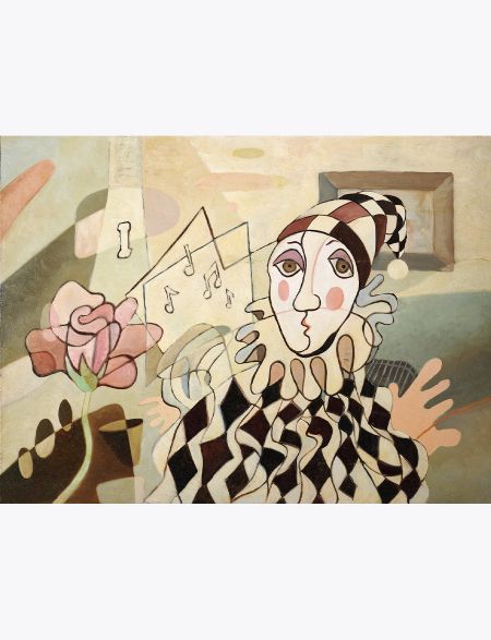 

Алмазная мозаика без подрамника Мим и цветок, 70x50 см, 56817, РА-083
