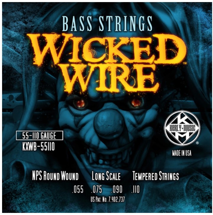 фото Струны для бас-гитары kerly music kxwb-55110 wicked wire nickel plated steel tempered